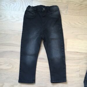 H&M black denim pants size 2T